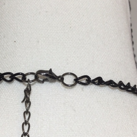 Black Multi-chain Beaded Necklace - Picture 8 of 10